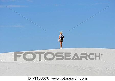 Female Hiker at White Sands National Monument New Mexico View Large Photo Image Stock Image - Female Hiker at White Sands National Monument New Mexico. Fotosearch