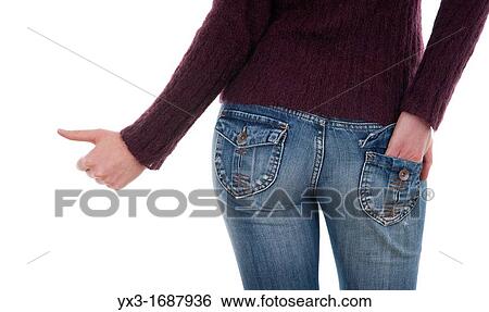 Female in jeans standing View Large Photo Image Stock Photograph - Female in jeans standing. Fotosearch