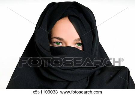 Stock Image - Female model with a veil. Fotosearch