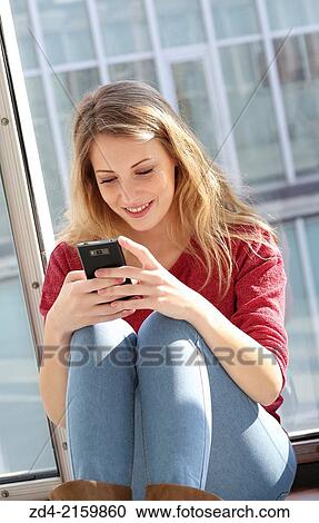 Stock Image - Female student. Fotosearch