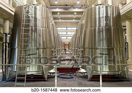 Fermentation tanks, Winery Building Architect Iaki Aspiazu, Bodegas Baigorri, Samaniego, Araba, Rioja Alavesa, Basque Country, Spain View Large Photo Image Stock Photo - Fermentation tanks, Winery Building Architect Iaki Aspiazu, Bodegas Baigorri, Samaniego, Araba, Rioja Alavesa, Basque Country, Spain. Fotosearch