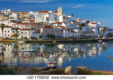 Ferragudo, Lagoa, Algarve, Portugal View Large Photo Image Stock Image - Ferragudo, Lagoa, Algarve, Portugal. Fotosearch