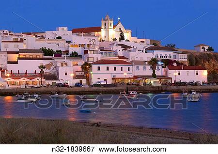 Ferragudo, Lagoa, Algarve, Portugal View Large Photo Image Stock Photo - Ferragudo, Lagoa, Algarve, Portugal. Fotosearch