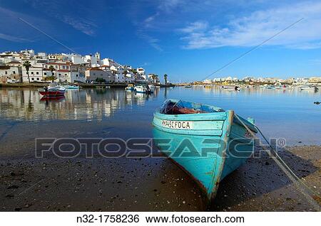 Ferragudo, Lagoa, Algarve, Portugal View Large Photo Image Stock Photograph - Ferragudo, Lagoa, Algarve, Portugal. Fotosearch