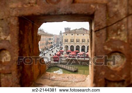Ferrara village viewed from Estense Castle, Emilia Romagna, Italy. View Large Photo Image Stock Image - Ferrara village viewed from Estense Castle, Emilia Romagna, Italy.. Fotosearch