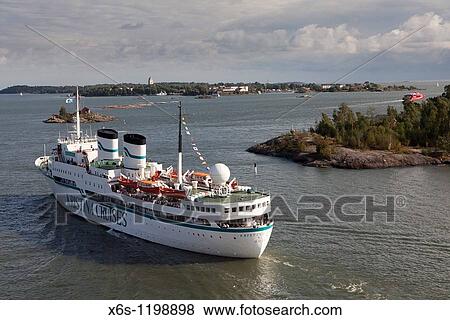 Stock Photo - Ferry at Helsinky harbour, Finland. Fotosearch