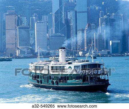 Ferry at Victoria harbour. Hong Kong. China View Large Photo Image Stock Photography - Ferry at Victoria harbour. Hong Kong. China. Fotosearch