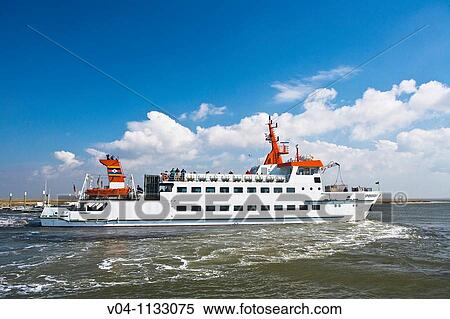 Ferry crossing towards the east frisian island of Spiekeroog, Germany, Europe View Large Photo Image Stock Photography - Ferry crossing towards the east frisian island of Spiekeroog, Germany, Europe. Fotosearch