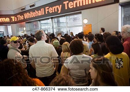 Ferry to Staten Island, The Whitehall Ferry Terminal, New York City, USA View Large Photo Image Picture - Ferry to Staten Island, The Whitehall Ferry Terminal, New York City, USA. Fotosearch