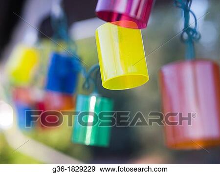 Festive and colorful lights hang in Santa Barbara, California, United States View Large Photo Image Stock Photo - Festive and colorful lights hang in Santa Barbara, California, United States. Fotosearch