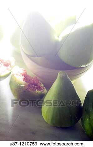 Stock Photo - Figs cut in half. Fotosearch