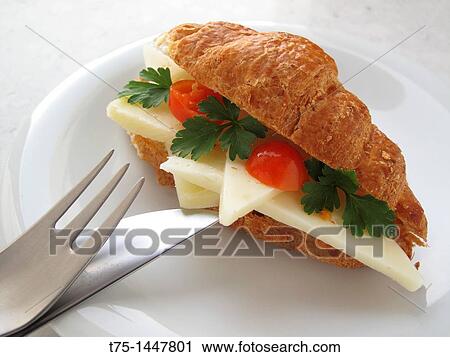 Filled Croissant View Large Photo Image Stock Image - Filled Croissant. Fotosearch