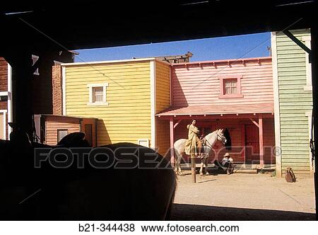 Film set of old Western building at Texas Hollywood near Tabernas. Almer? a province, Spain View Large Photo Image Stock Photo - Film set of old Western building at Texas Hollywood near Tabernas. Almer? a province, Spain. Fotosearch