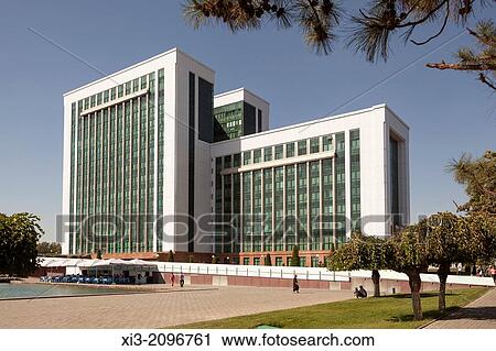 Stock Image - Finance Ministry, Moliya Vazirligi, Independence Square, Mustakillik Maydoni, Tashkent, Uzbekistan.. Fotosearch