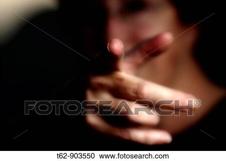 Stock Image - Finger pointing at the viewer. Fotosearch
