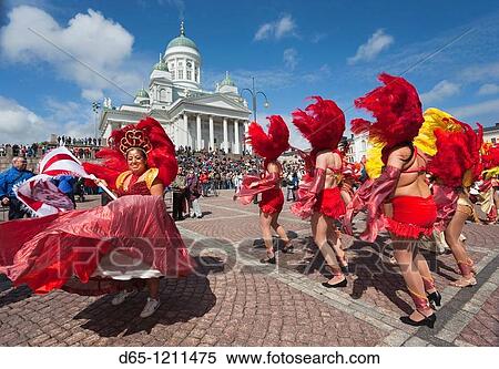 Finland, Helsinki, Helsinki Day Samba Carnaval in Senate Square, Senaatintori, NR View Large Photo Image Stock Photography - Finland, Helsinki, Helsinki Day Samba Carnaval in Senate Square, Senaatintori, NR. Fotosearch