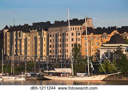 Finland, Helsinki, Katajanokka Island marina, dusk View Large Photo Image Picture - Finland, Helsinki, Katajanokka Island marina, dusk. Fotosearch