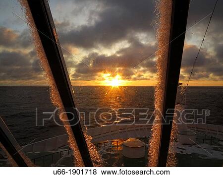 Finland, Sunset at sea from ferry View Large Photo Image Stock Photo - Finland, Sunset at sea from ferry. Fotosearch