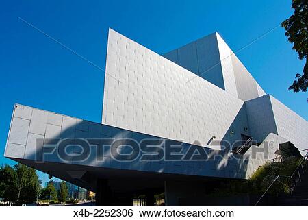 Stock Photograph - Finlandia-talo, Finlandia Hall (1975) by Alvar Aalto, Toolo district, Helsinki, Finland, Europe.. Fotosearch