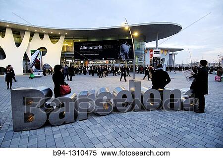 Fira de Barcelona trade fair ground, Gran Via venue designed by architect Toyo Ito, L? Hospitalet de Llobregat, Barcelona, Catalonia, Spain View Large Photo Image Stock Photography - Fira de Barcelona trade fair ground, Gran Via venue designed by architect Toyo Ito, L? Hospitalet de Llobregat, Barcelona, Catalonia, Spain. Fotosearch
