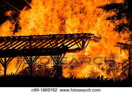 Fire in barn and forest, flames, dark night, Bavaria, Germany View Large Photo Image Stock Image - Fire in barn and forest, flames, dark night, Bavaria, Germany. Fotosearch