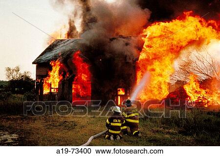 Firemen prepare to fight this barn fire which has a good head start View Large Photo Image Stock Image - Firemen prepare to fight this barn fire which has a good head start. Fotosearch