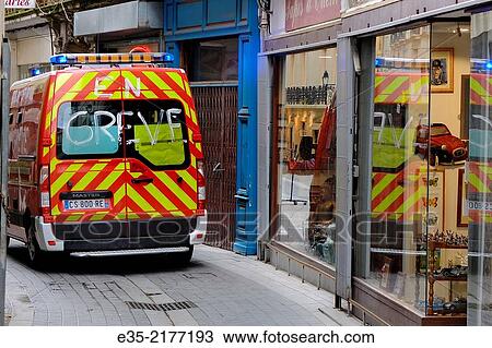 Firemen respond to a call despite being on strike View Large Photo Image Stock Image - Firemen respond to a call despite being on strike. Fotosearch