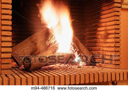 Fireplace. View Large Photo Image Stock Photograph - Fireplace.. Fotosearch