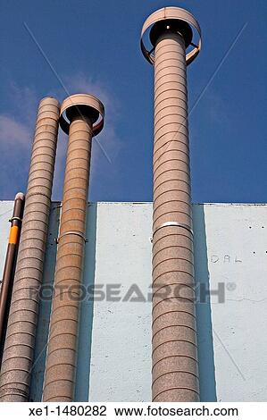 Stock Image - fireplaces, Cornella de Llobregat, Catalonia, Spain. Fotosearch
