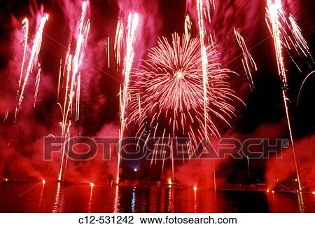 Fireworks at Idroscalo park, Milan. Lombardy, Italy View Large Photo Image Stock Image - Fireworks at Idroscalo park, Milan. Lombardy, Italy. Fotosearch