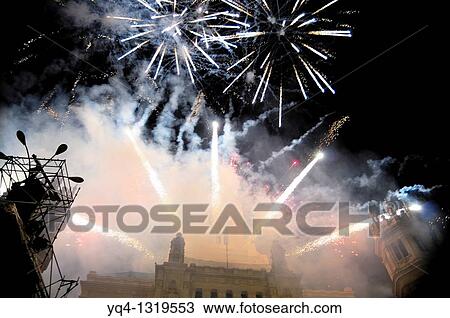 Fireworks during the cabalgata de los Reyes Magos (Cavalcade of Magi) held on January 5. Paseo de la Castellana, Plaza de Cibeles, Madrid, Spain. View Large Photo Image Stock Image - Fireworks during the cabalgata de los Reyes Magos (Cavalcade of Magi) held on January 5. Paseo de la Castellana, Plaza de Cibeles, Madrid, Spain.. Fotosearch