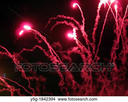 fireworks in night sky View Large Photo Image Picture - fireworks in night sky. Fotosearch