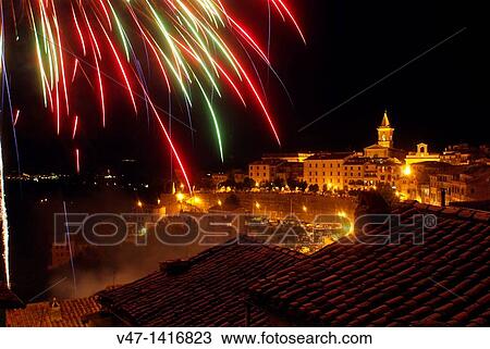 Fireworks over Paliano, Italy View Large Photo Image Stock Image - Fireworks over Paliano, Italy. Fotosearch