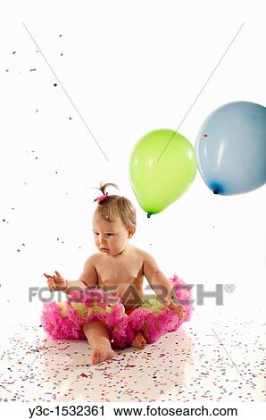 First birthday of baby girl View Large Photo Image Stock Image - First birthday of baby girl. Fotosearch