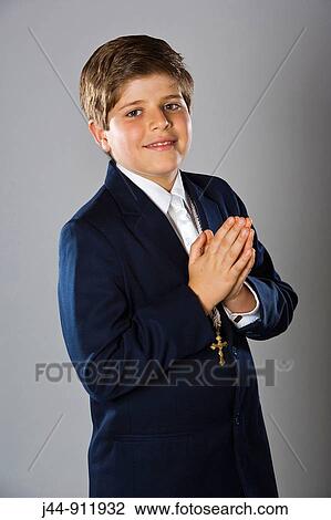 Stock Image - First Communion Portrait. Fotosearch