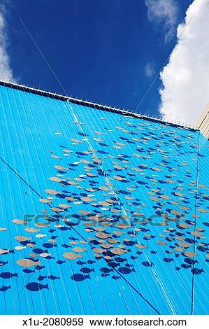 Fish Design on the Exterior of the Aquarium in the Old Port in Genoa Liguria Italy. View Large Photo Image Stock Photo - Fish Design on the Exterior of the Aquarium in the Old Port in Genoa Liguria Italy.. Fotosearch