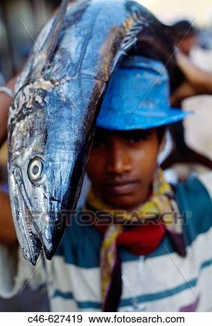 Stock Photo - Fish market. Panaji. Goa. India. Fotosearch