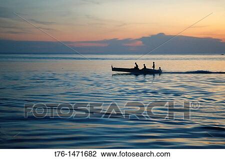 fishermen at sunset on Mabul Island, Borneo, Malaysia View Large Photo Image Stock Image - fishermen at sunset on Mabul Island, Borneo, Malaysia. Fotosearch