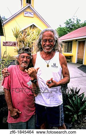 Fishermen characters at the remote village of Milolli on the Big Island of Hawaii View Large Photo Image Picture - Fishermen characters at the remote village of Milolli on the Big Island of Hawaii. Fotosearch