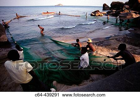 Fishermen pulling nets at at lake Malawi. Malawi View Large Photo Image Stock Image - Fishermen pulling nets at at lake Malawi. Malawi. Fotosearch