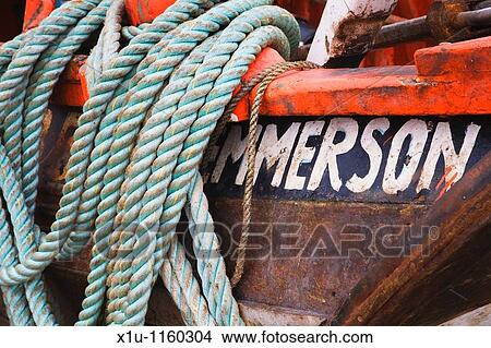 Fishing Boat Detail at North Landing Flamborough Head Yorkshire England View Large Photo Image Picture - Fishing Boat Detail at North Landing Flamborough Head Yorkshire England. Fotosearch