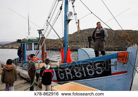 Fishing boat in the small town of Itilleq, Greenland View Large Photo Image Stock Photograph - Fishing boat in the small town of Itilleq, Greenland. Fotosearch