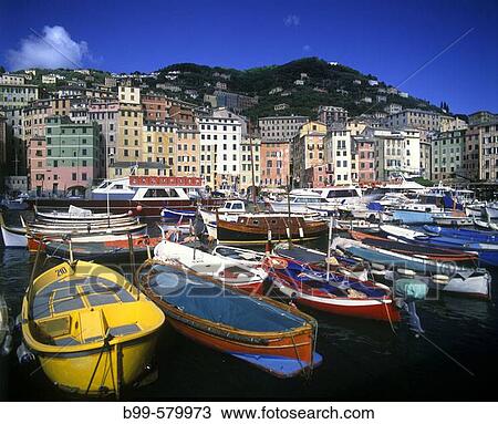Fishing boats, Camogli, Ligurian riviera, Italy. View Large Photo Image Stock Image - Fishing boats, Camogli, Ligurian riviera, Italy.. Fotosearch