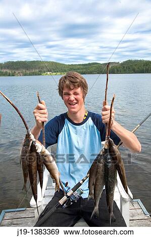 Fishing during holiday at summer cottage. North of Sweden View Large Photo Image Stock Photo - Fishing during holiday at summer cottage. North of Sweden. Fotosearch