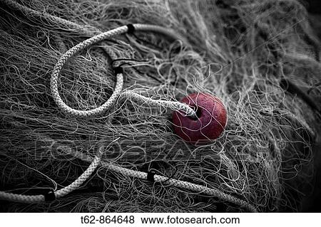 Stock Photo - Fishing nets Costa Brava, Catalonia, Spain. Fotosearch