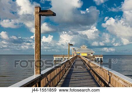 Fishing Pier, Fort Myers Beach, Florida View Large Photo Image Stock Photo - Fishing Pier, Fort Myers Beach, Florida. Fotosearch