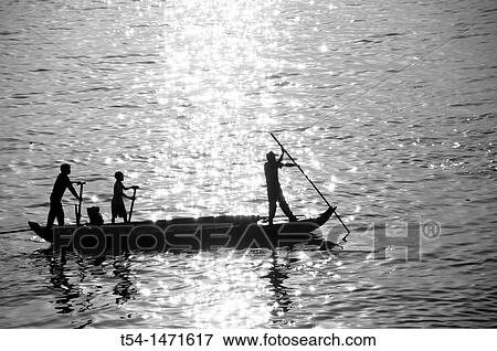 Fishingboat at the Mekong River View Large Photo Image Stock Photo - Fishingboat at the Mekong River. Fotosearch