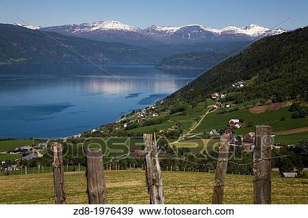 Fjaerland fjord in norway. View Large Photo Image Stock Photo - Fjaerland fjord in norway.. Fotosearch