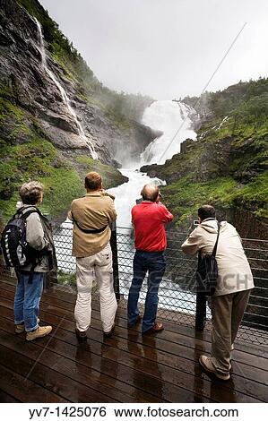 Fl? m railway The stop at the waterfall Kjosfossen Fl? m, Aurlandsfjord, Aurland, Sogn og Fjordane, Norway View Large Photo Image Stock Photograph - Fl? m railway The stop at the waterfall Kjosfossen Fl? m, Aurlandsfjord, Aurland, Sogn og Fjordane, Norway. Fotosearch