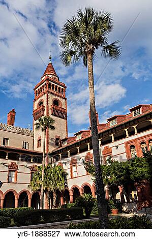 Flagler College in St Augustine, Florida The building was originally the Ponce de Leon Hotel View Large Photo Image Stock Photo - Flagler College in St Augustine, Florida The building was originally the Ponce de Leon Hotel. Fotosearch